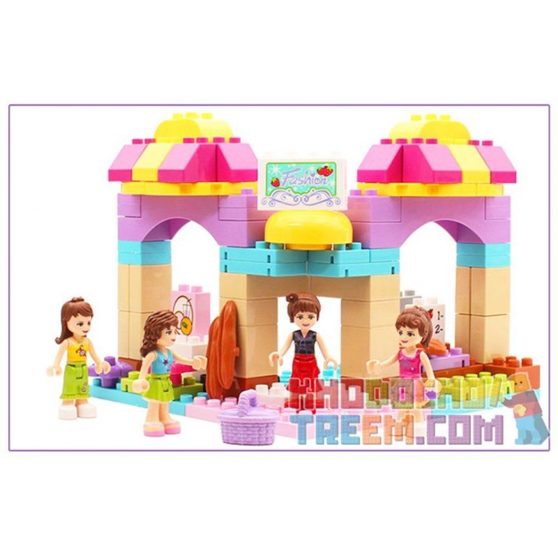 JUN DA LONG TOYS JDLT 5238A Xếp hình kiểu    Going To Supermarket Học Nấu Ăn Cùng Các Cô Gái 95 khối