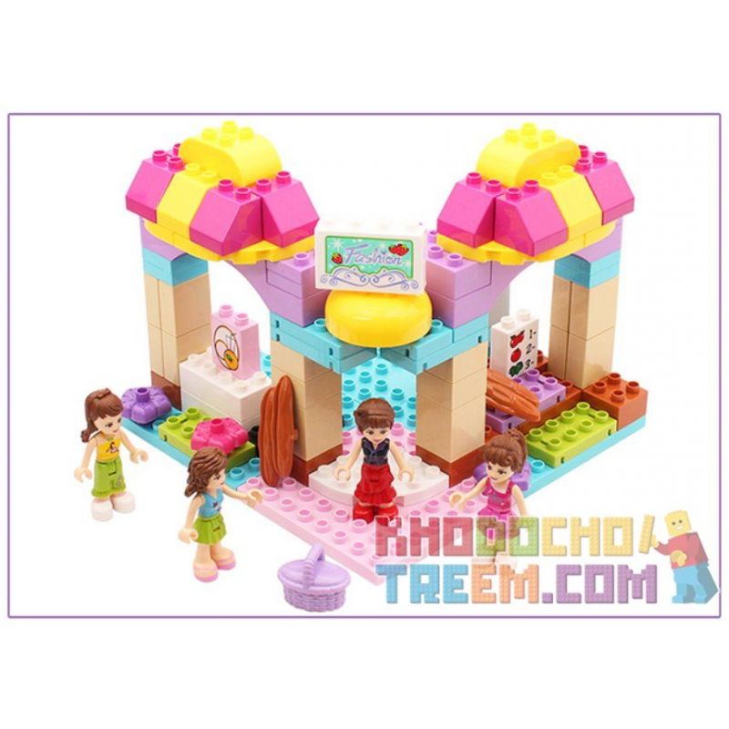 JUN DA LONG TOYS JDLT 5238A Xếp hình kiểu    Going To Supermarket Học Nấu Ăn Cùng Các Cô Gái 95 khối