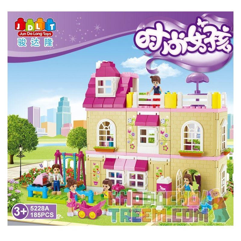 JUN DA LONG TOYS JDLT 5228A Xếp hình kiểu    House Of  Ngôi Nhà Và Những Người Bạn 185 khối
