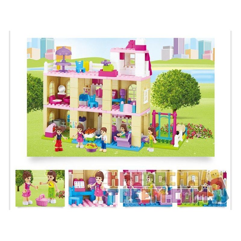 JUN DA LONG TOYS JDLT 5228A Xếp hình kiểu    House Of  Ngôi Nhà Và Những Người Bạn 185 khối