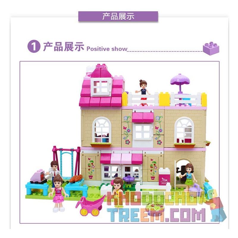 JUN DA LONG TOYS JDLT 5228A Xếp hình kiểu    House Of  Ngôi Nhà Và Những Người Bạn 185 khối