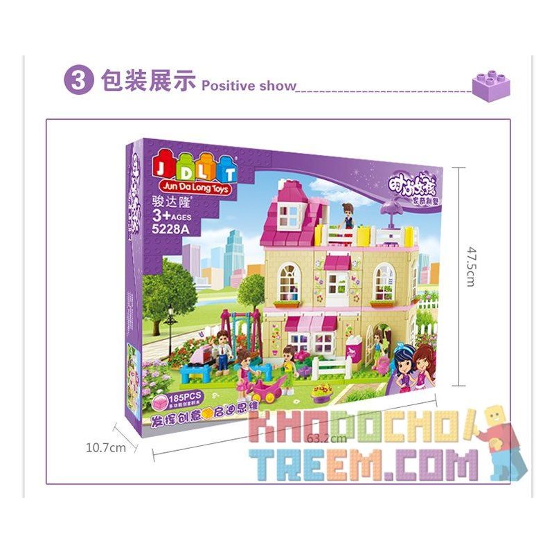 JUN DA LONG TOYS JDLT 5228A Xếp hình kiểu    House Of  Ngôi Nhà Và Những Người Bạn 185 khối