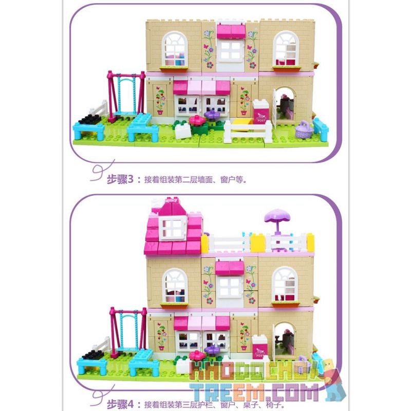 JUN DA LONG TOYS JDLT 5228A Xếp hình kiểu    House Of  Ngôi Nhà Và Những Người Bạn 185 khối