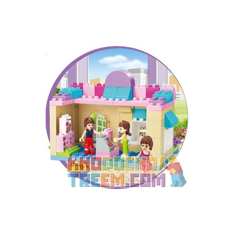 JUN DA LONG TOYS JDLT 5232A Xếp hình kiểu    Convenient Store Cửa Hàng Tiện Ích 73 khối