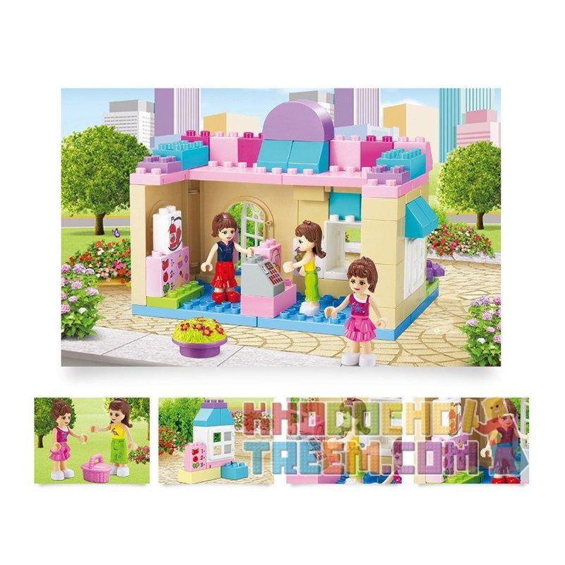 JUN DA LONG TOYS JDLT 5232A Xếp hình kiểu    Convenient Store Cửa Hàng Tiện Ích 73 khối