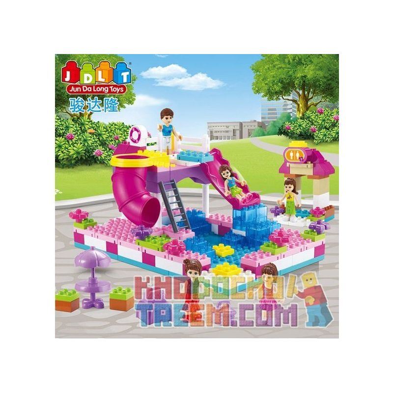 JUN DA LONG TOYS JDLT 5235A Xếp hình kiểu    Water Park Công Viên Nước 156 khối