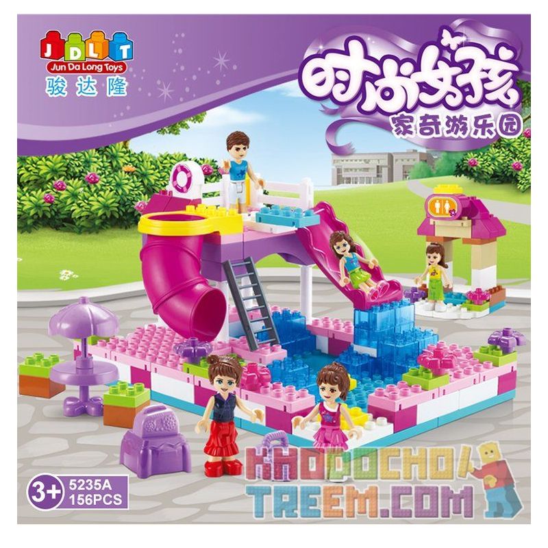 JUN DA LONG TOYS JDLT 5235A Xếp hình kiểu    Water Park Công Viên Nước 156 khối