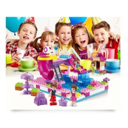 JUN DA LONG TOYS JDLT 5235A Xếp hình kiểu    Water Park Công Viên Nước 156 khối