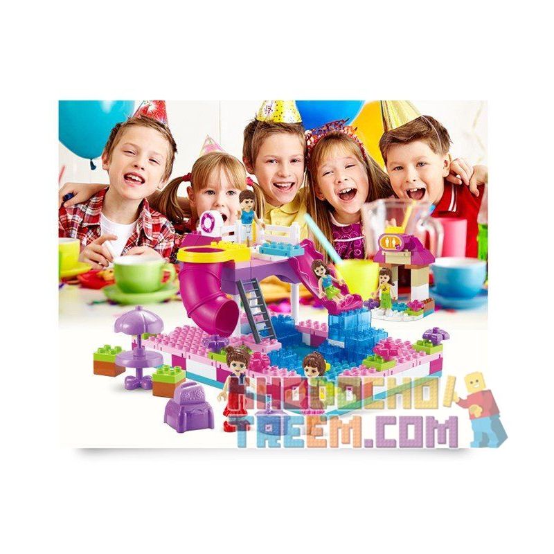 JUN DA LONG TOYS JDLT 5235A Xếp hình kiểu    Water Park Công Viên Nước 156 khối