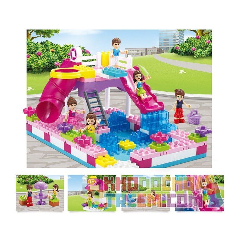 JUN DA LONG TOYS JDLT 5235A Xếp hình kiểu    Water Park Công Viên Nước 156 khối