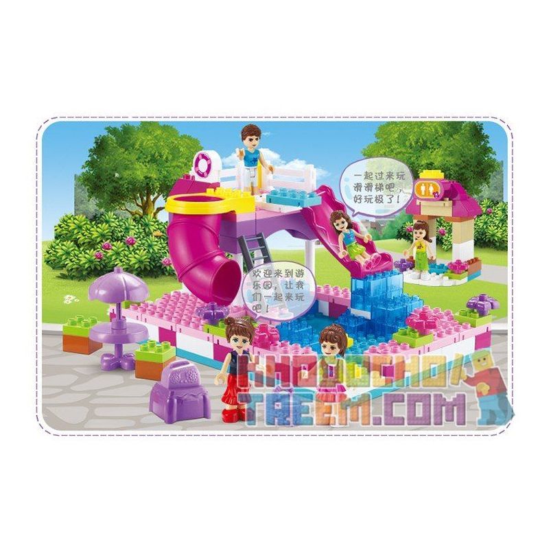 JUN DA LONG TOYS JDLT 5235A Xếp hình kiểu    Water Park Công Viên Nước 156 khối