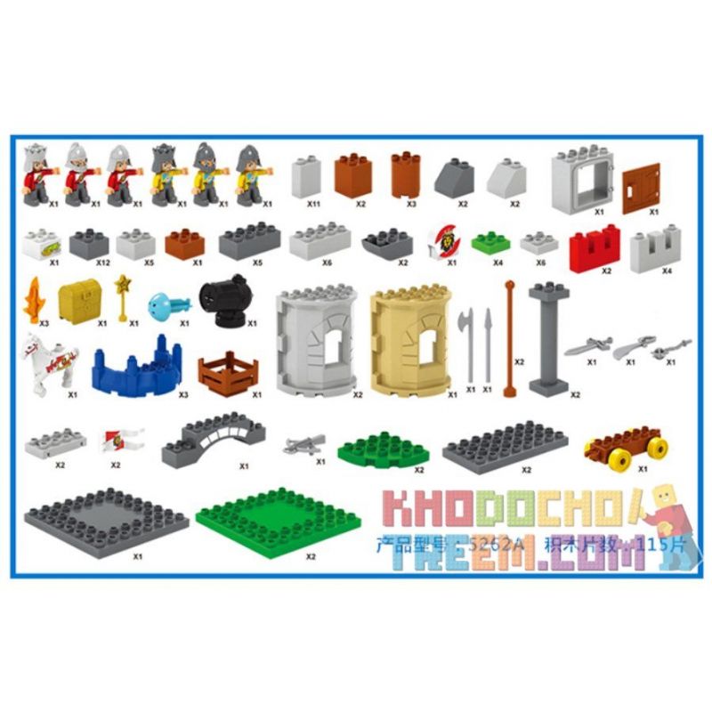 JUN DA LONG TOYS JDLT 5262A Xếp hình kiểu    Confrontation Between Two Army Forces Cuộc Đối Đầu Máu Lửa 115 khối