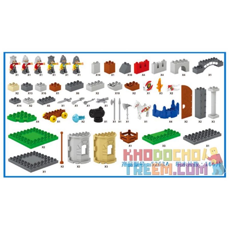 JUN DA LONG TOYS JDLT 5263A Xếp hình kiểu    Cruel War Cuộc Chiến Thảm Khốc 166 khối