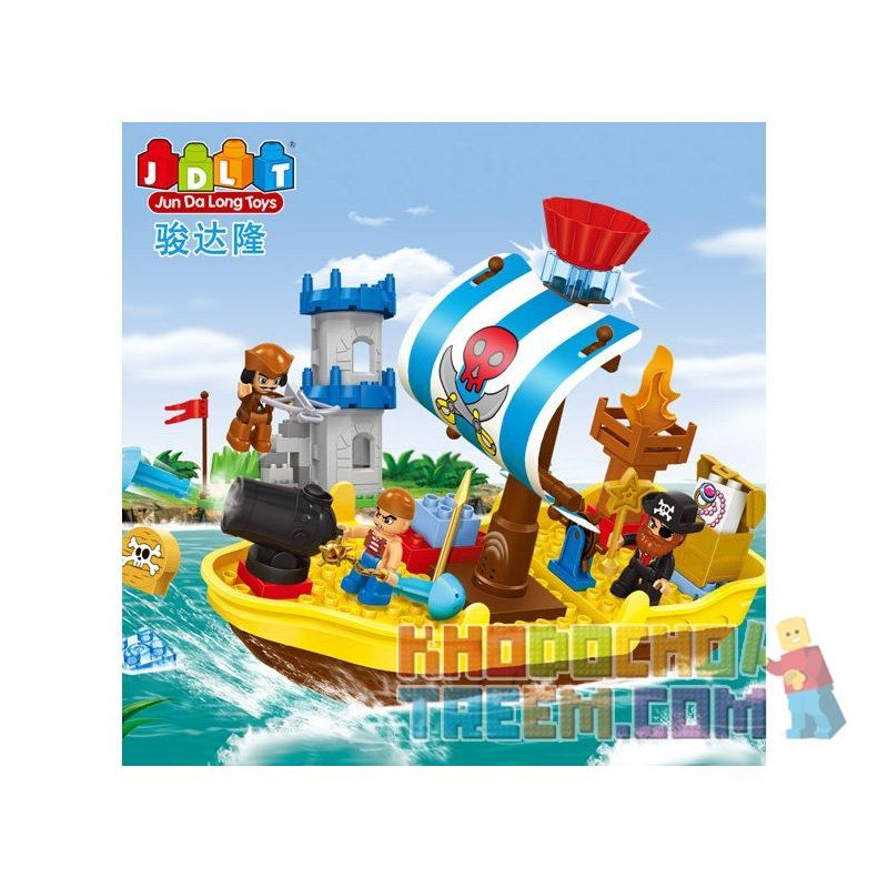 JUN DA LONG TOYS JDLT 5269A Xếp hình kiểu    Pirate's Ship Con Tàu Hải Tặc 60 khối