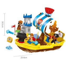 JUN DA LONG TOYS JDLT 5269A Xếp hình kiểu    Pirate's Ship Con Tàu Hải Tặc 60 khối