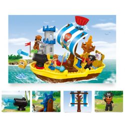 JUN DA LONG TOYS JDLT 5269A Xếp hình kiểu    Pirate's Ship Con Tàu Hải Tặc 60 khối