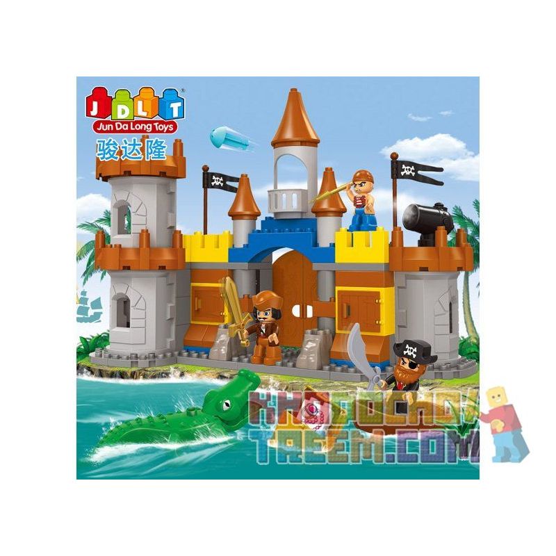 JUN DA LONG TOYS JDLT 5270A Xếp hình kiểu    Siege Of Pirate Cuộc Vây Hãm Của Cướp Biển 103 khối