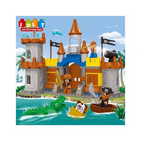 JUN DA LONG TOYS JDLT 5270A Xếp hình kiểu    Siege Of Pirate Cuộc Vây Hãm Của Cướp Biển 103 khối