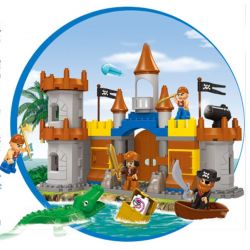 JUN DA LONG TOYS JDLT 5270A Xếp hình kiểu    Siege Of Pirate Cuộc Vây Hãm Của Cướp Biển 103 khối