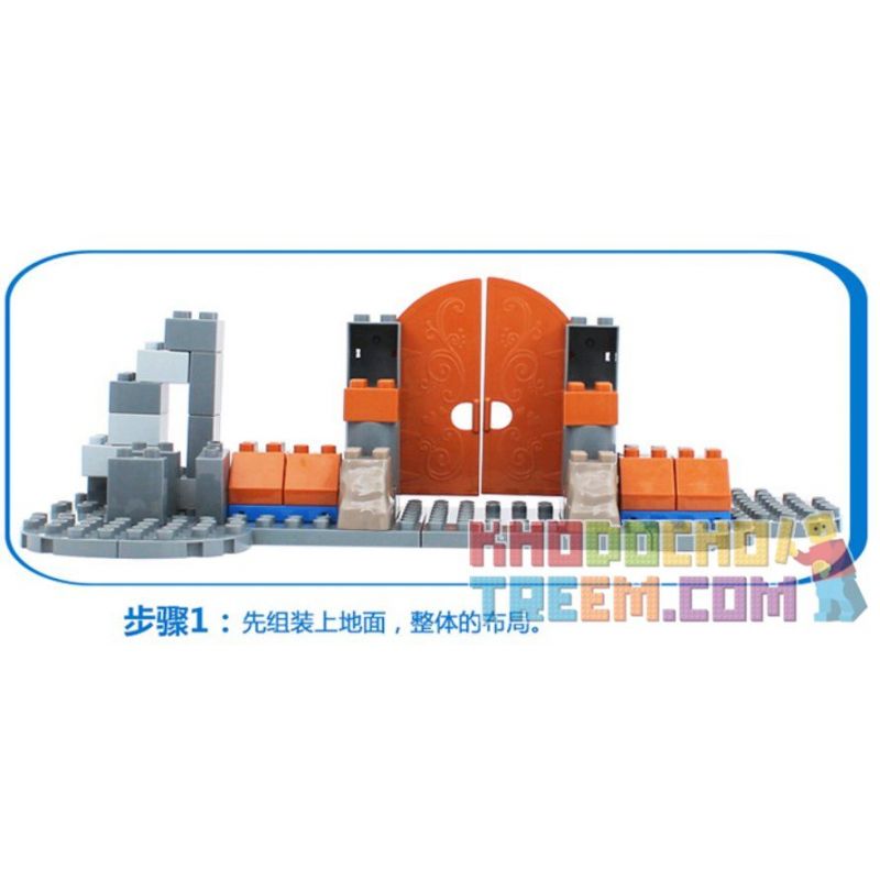 JUN DA LONG TOYS JDLT 5270A Xếp hình kiểu    Siege Of Pirate Cuộc Vây Hãm Của Cướp Biển 103 khối