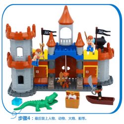 JUN DA LONG TOYS JDLT 5270A Xếp hình kiểu    Siege Of Pirate Cuộc Vây Hãm Của Cướp Biển 103 khối