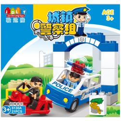 JUN DA LONG TOYS JDLT 5130A Xếp hình kiểu    Hunting Robber Cảnh Sát Truy Lùng Tên Cướp 21 khối