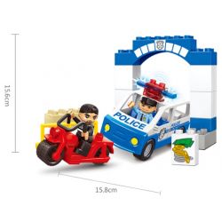 JUN DA LONG TOYS JDLT 5130A Xếp hình kiểu    Hunting Robber Cảnh Sát Truy Lùng Tên Cướp 21 khối
