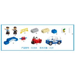 JUN DA LONG TOYS JDLT 5130A Xếp hình kiểu    Hunting Robber Cảnh Sát Truy Lùng Tên Cướp 21 khối