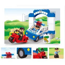 JUN DA LONG TOYS JDLT 5130A Xếp hình kiểu    Hunting Robber Cảnh Sát Truy Lùng Tên Cướp 21 khối