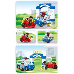 JUN DA LONG TOYS JDLT 5130A Xếp hình kiểu    Hunting Robber Cảnh Sát Truy Lùng Tên Cướp 21 khối