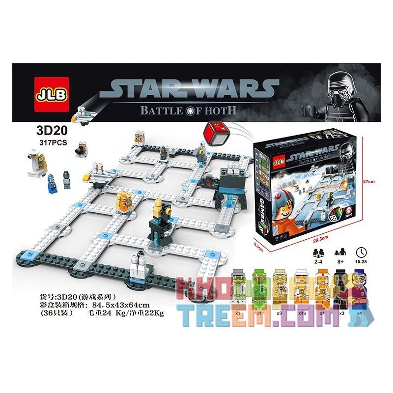 JLB 3D20 Xếp hình kiểu  CREATOR Battle Of Hoth Trận Chiến ở Hoth 317 khối