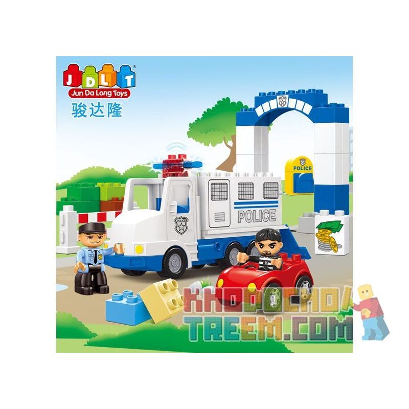 JUN DA LONG TOYS JDLT 5131A Xếp hình kiểu    Dropping The Robber Hạ Gục Tên Cướp 28 khối