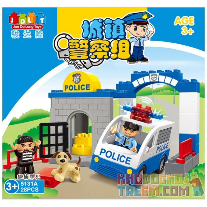 JUN DA LONG TOYS JDLT 5131A Xếp hình kiểu    Dropping The Robber Hạ Gục Tên Cướp 28 khối