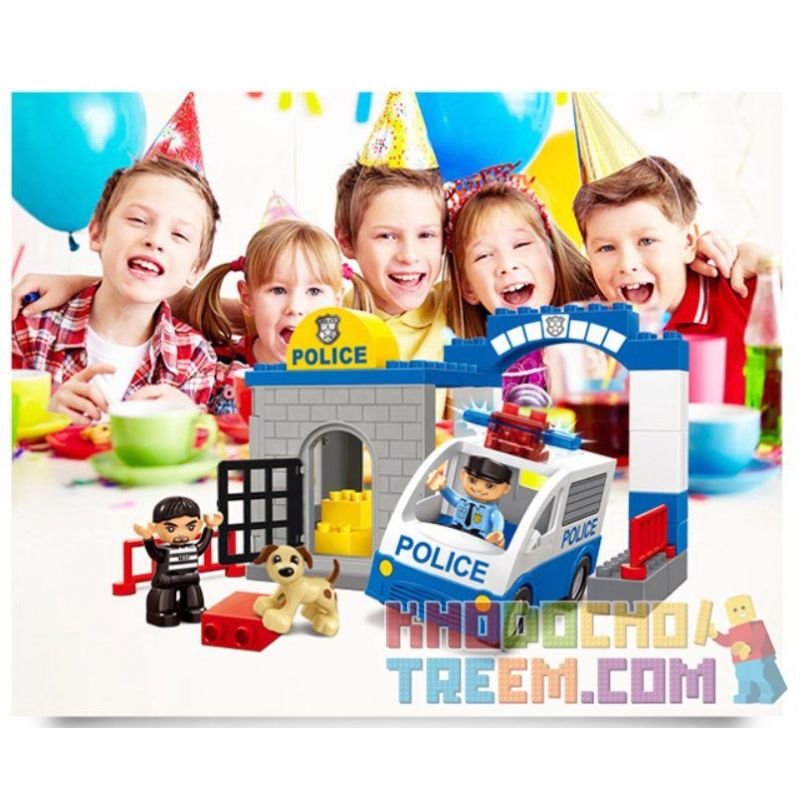 JUN DA LONG TOYS JDLT 5131A Xếp hình kiểu    Dropping The Robber Hạ Gục Tên Cướp 28 khối