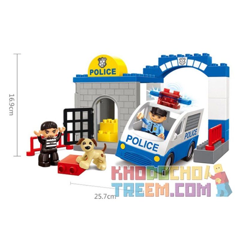 JUN DA LONG TOYS JDLT 5131A Xếp hình kiểu    Dropping The Robber Hạ Gục Tên Cướp 28 khối