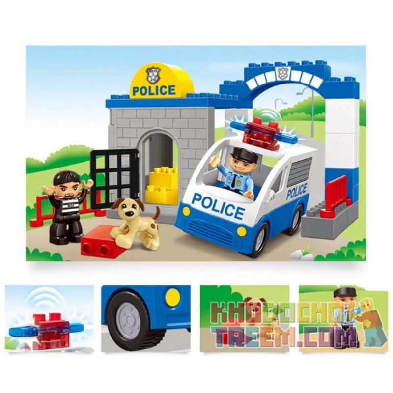 JUN DA LONG TOYS JDLT 5131A Xếp hình kiểu    Dropping The Robber Hạ Gục Tên Cướp 28 khối