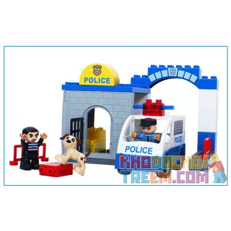 JUN DA LONG TOYS JDLT 5131A Xếp hình kiểu    Dropping The Robber Hạ Gục Tên Cướp 28 khối