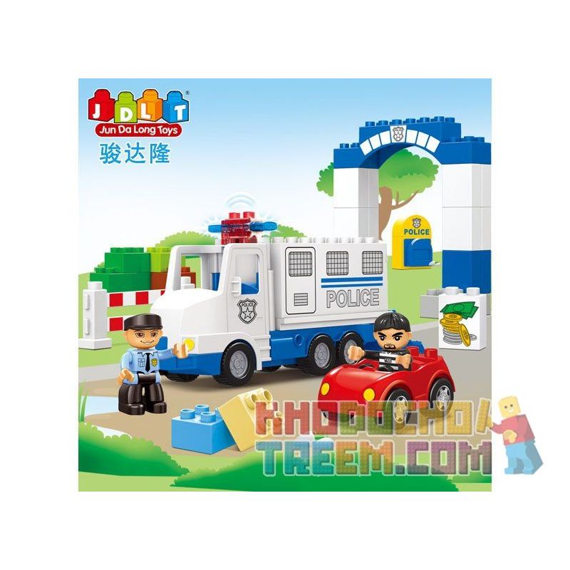 JUN DA LONG TOYS JDLT 5132A Xếp hình kiểu    Robber Catched Bắt Được Tên Cướp 36 khối