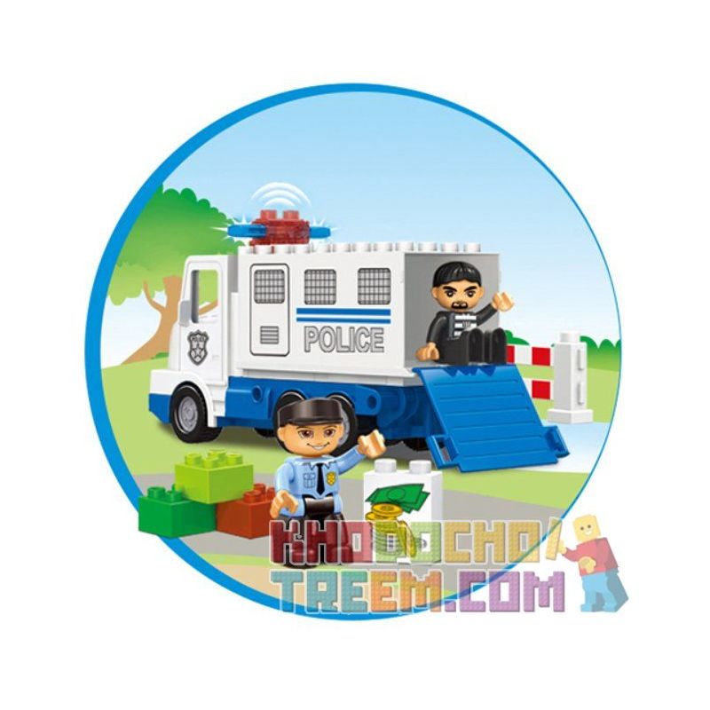 JUN DA LONG TOYS JDLT 5132A Xếp hình kiểu    Robber Catched Bắt Được Tên Cướp 36 khối