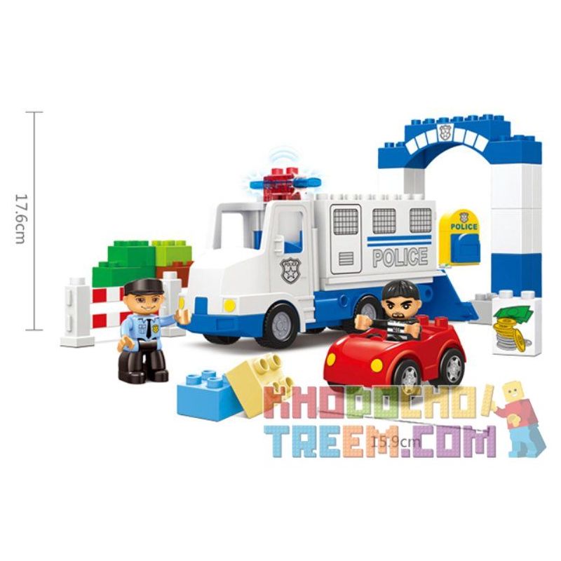 JUN DA LONG TOYS JDLT 5132A Xếp hình kiểu    Robber Catched Bắt Được Tên Cướp 36 khối