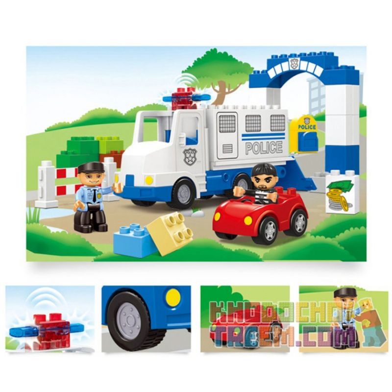 JUN DA LONG TOYS JDLT 5132A Xếp hình kiểu    Robber Catched Bắt Được Tên Cướp 36 khối