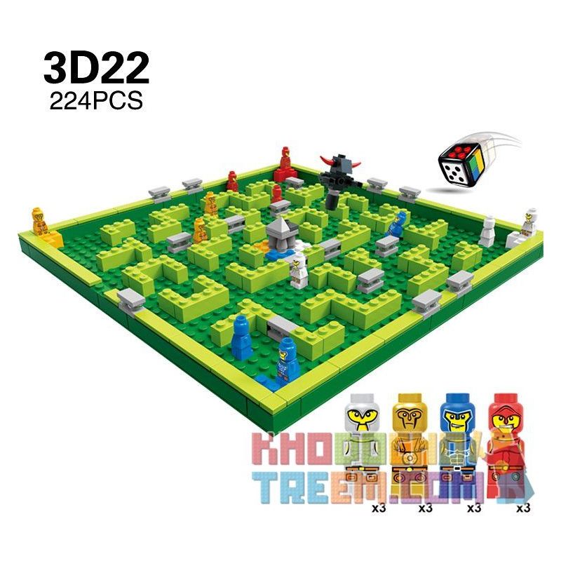 JLB 3D22 Xếp hình kiểu  CREATOR Spartan Warriors Escape Minotaurus's Maze Chiến Binh Sparta Giải Mã Mê Cung Minotaurs 224 khối