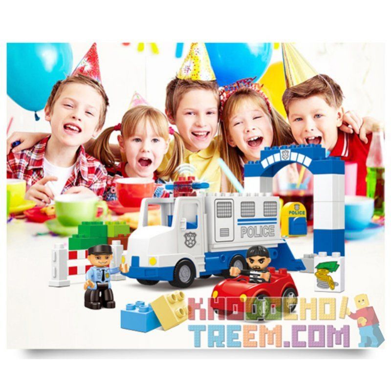 JUN DA LONG TOYS JDLT 5133A Xếp hình kiểu    Successful Catching Criminator Vụ Bắt Cướp Thành Công 38 khối