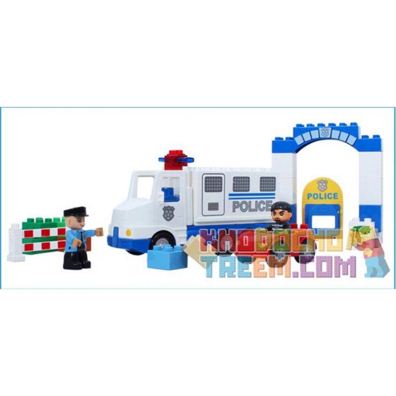 JUN DA LONG TOYS JDLT 5133A Xếp hình kiểu    Successful Catching Criminator Vụ Bắt Cướp Thành Công 38 khối