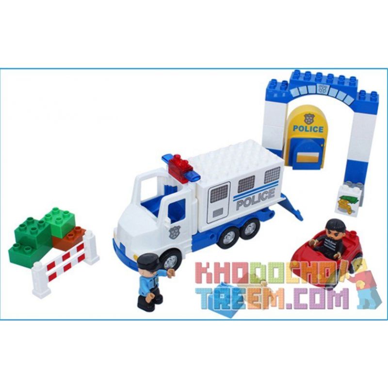 JUN DA LONG TOYS JDLT 5133A Xếp hình kiểu    Successful Catching Criminator Vụ Bắt Cướp Thành Công 38 khối