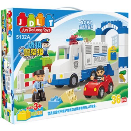 JUN DA LONG TOYS JDLT 5133A Xếp hình kiểu    Successful Catching Criminator Vụ Bắt Cướp Thành Công 38 khối