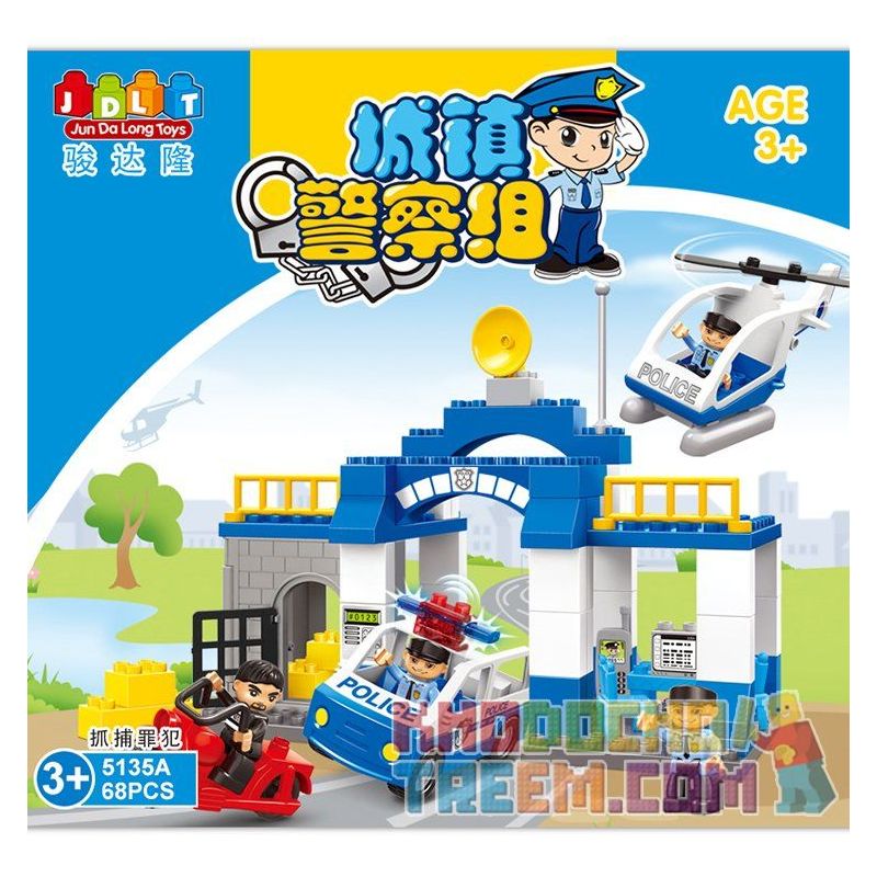 JUN DA LONG TOYS JDLT 5135A Xếp hình kiểu    Hunting Suspect Theo Đuổi Nghi Phạm 68 khối