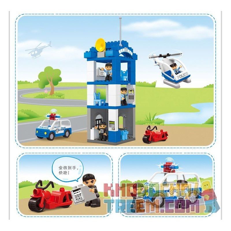 JUN DA LONG TOYS JDLT 5135A Xếp hình kiểu    Hunting Suspect Theo Đuổi Nghi Phạm 68 khối