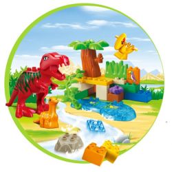 JUN DA LONG TOYS JDLT 5071A Xếp hình kiểu    Jungle Of Dinosaurs Khu Rừng Bí Ẩn Của Khủng Long 43 khối