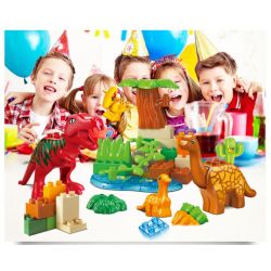 JUN DA LONG TOYS JDLT 5071A Xếp hình kiểu    Jungle Of Dinosaurs Khu Rừng Bí Ẩn Của Khủng Long 43 khối